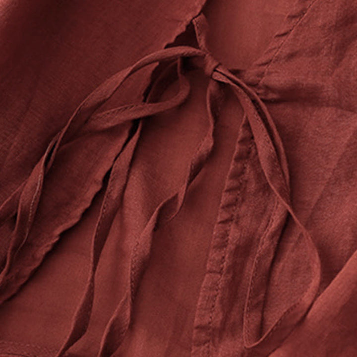 Buddha Stones Kimono estivo da donna con maniche lunghe e lacci, aperto sul davanti - image 3