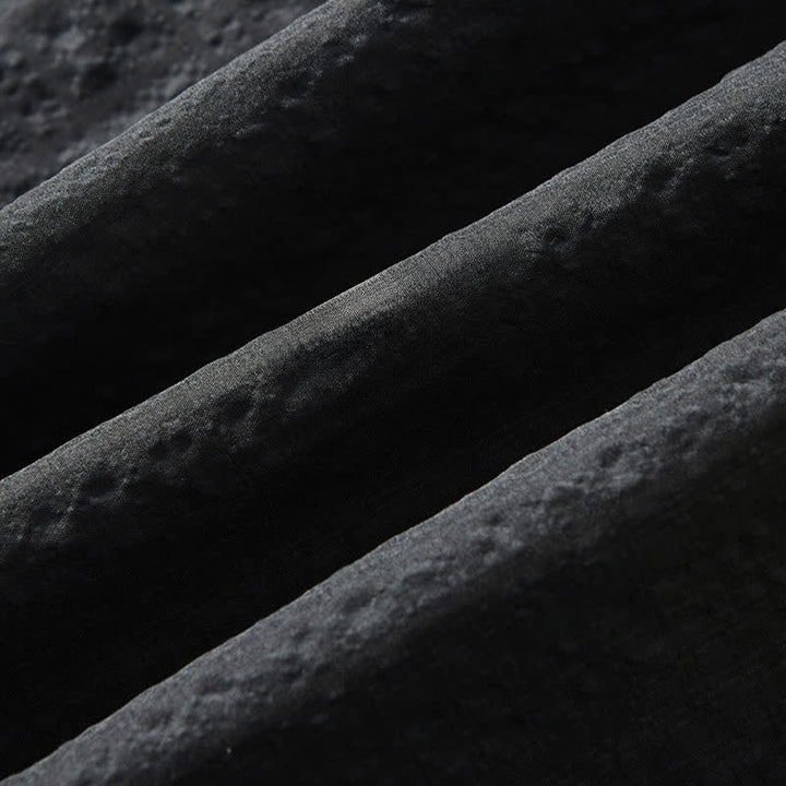 Buddha Stones Camicie da uomo con risvolto, maniche lunghe, bottoni, tinta unita e strutturate, con tasca - image 7