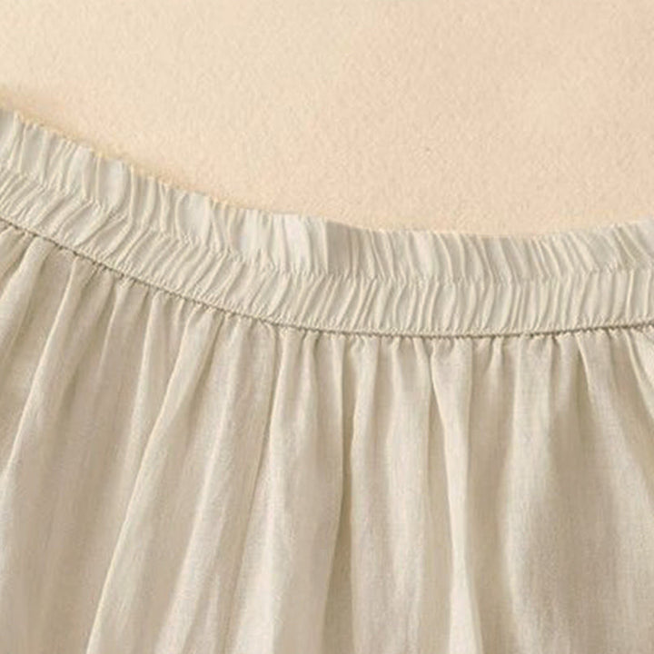 Pantaloni larghi da donna con tasche, lunghezza 7-8, con ricamo laterale Buddha Stones - image 8