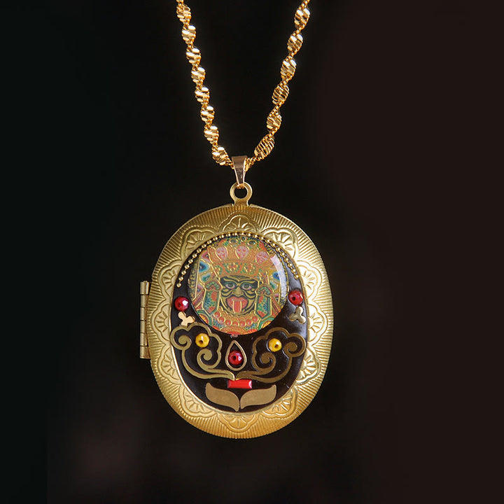 Buddha Stones Collana con ciondolo ricchezza Kwan Yin Avalokitesvara Zakiram in rame - Catena Zakiram (lunghezza collana: 60 cm) - image 28