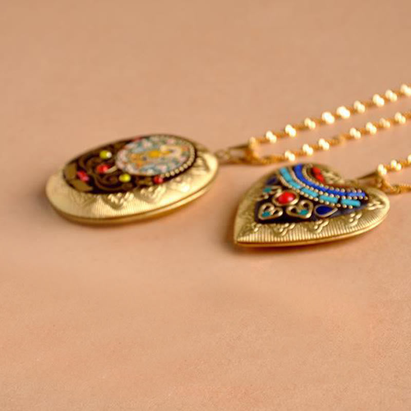 Buddha Stones Collana con ciondolo ricchezza Kwan Yin Avalokitesvara Zakiram in rame - image 32