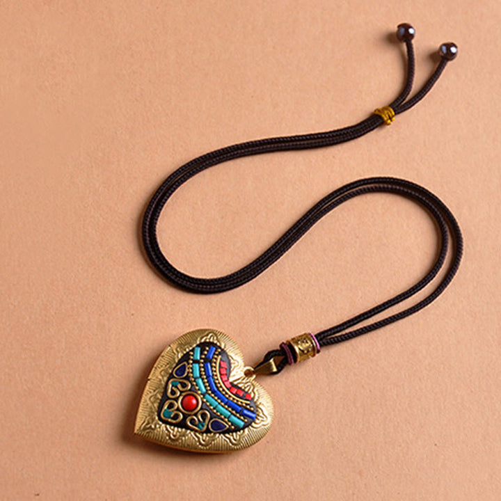 Buddha Stones Collana con ciondolo ricchezza Kwan Yin Avalokitesvara Zakiram in rame - image 14