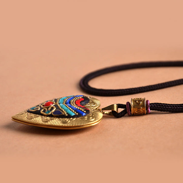 Buddha Stones Collana con ciondolo ricchezza Kwan Yin Avalokitesvara Zakiram in rame - image 16