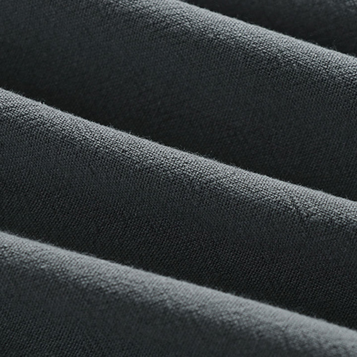 Buddha Stones Pantaloni estivi da uomo in cotone e lino con coulisse, elastico in vita, bottoni a rana, lunghezza alla caviglia, con tasche - image 9