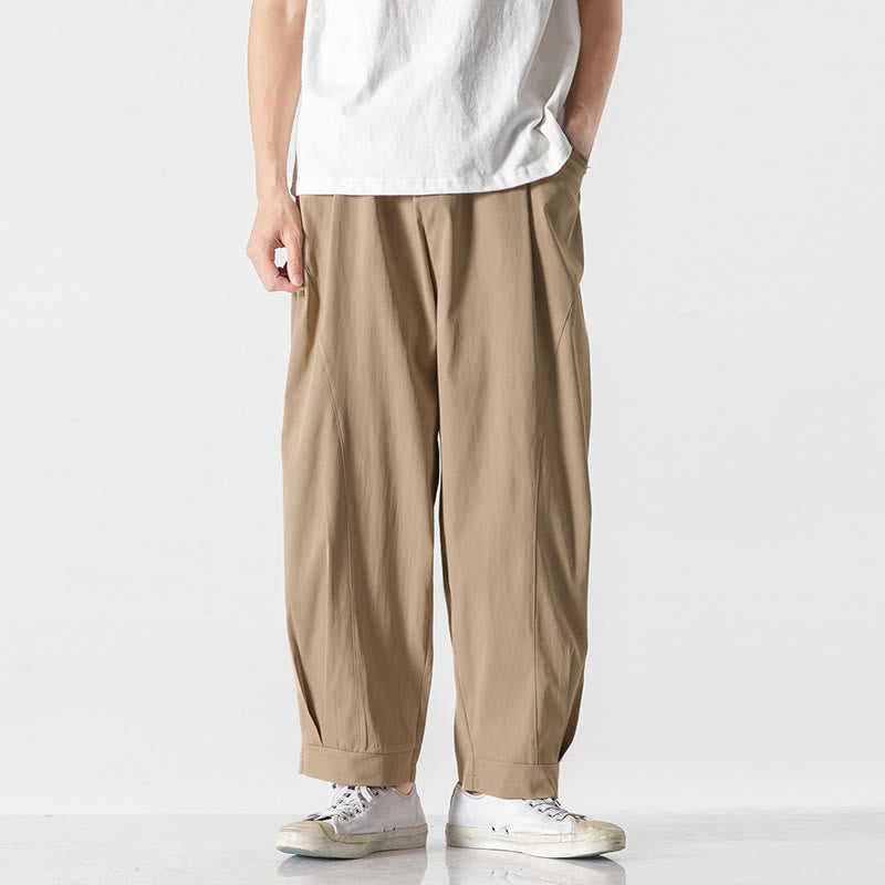 Buddha Stones Pantaloni cargo harem da uomo estivi con coulisse alla caviglia e tasche - Grano - US/UK/AU46, EU56 (5XL) - image 0