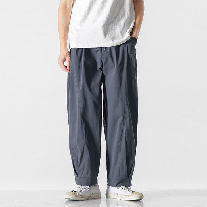 Buddha Stones Pantaloni cargo harem da uomo estivi con coulisse alla caviglia e tasche - Grigio ardesia - US/UK/AU46, EU56 (5XL) - image 8