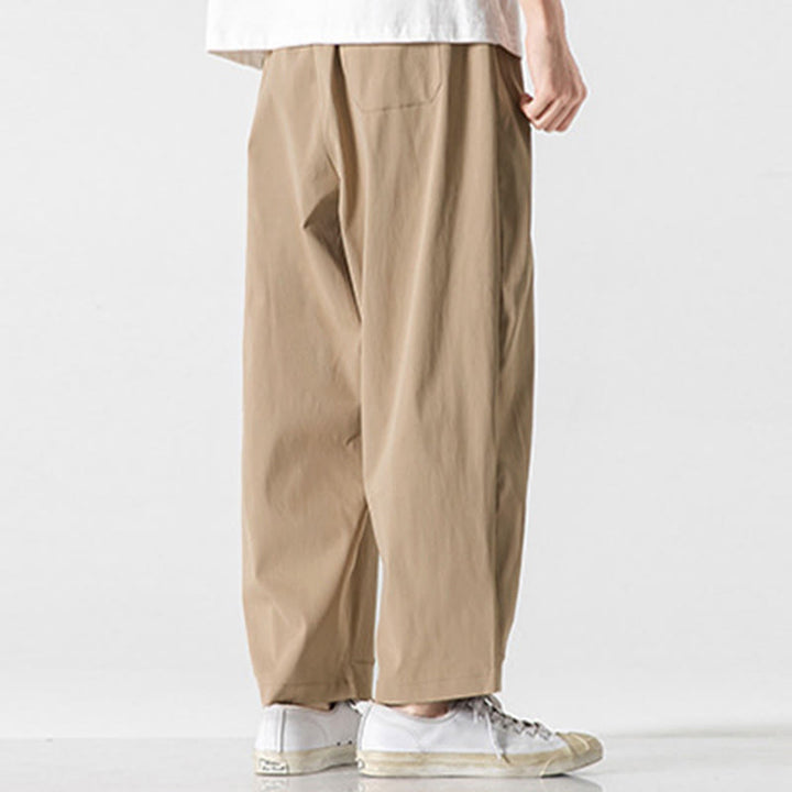Buddha Stones Pantaloni cargo harem da uomo estivi con coulisse alla caviglia e tasche - image 4