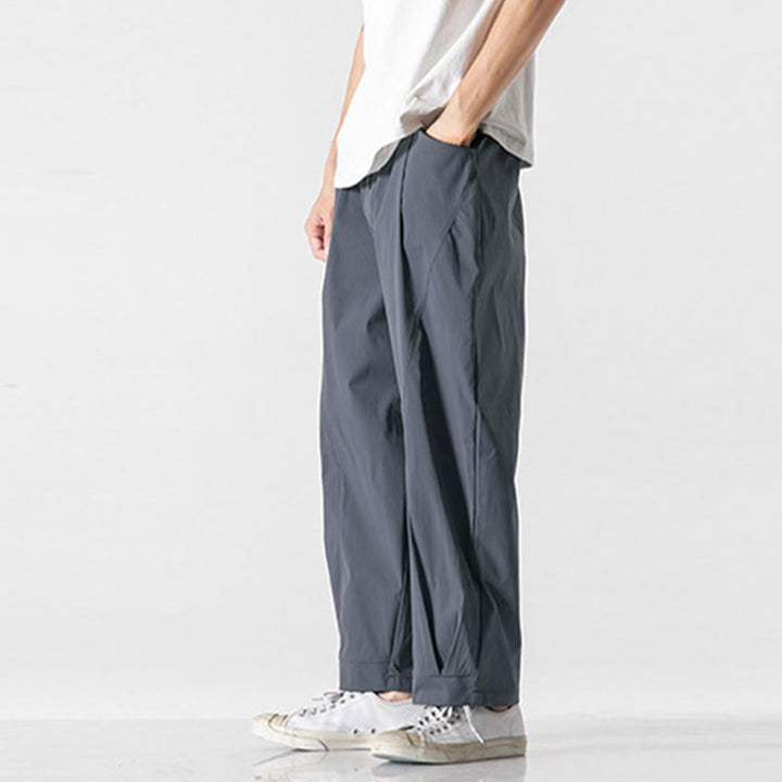 Buddha Stones Pantaloni cargo harem da uomo estivi con coulisse alla caviglia e tasche - image 10