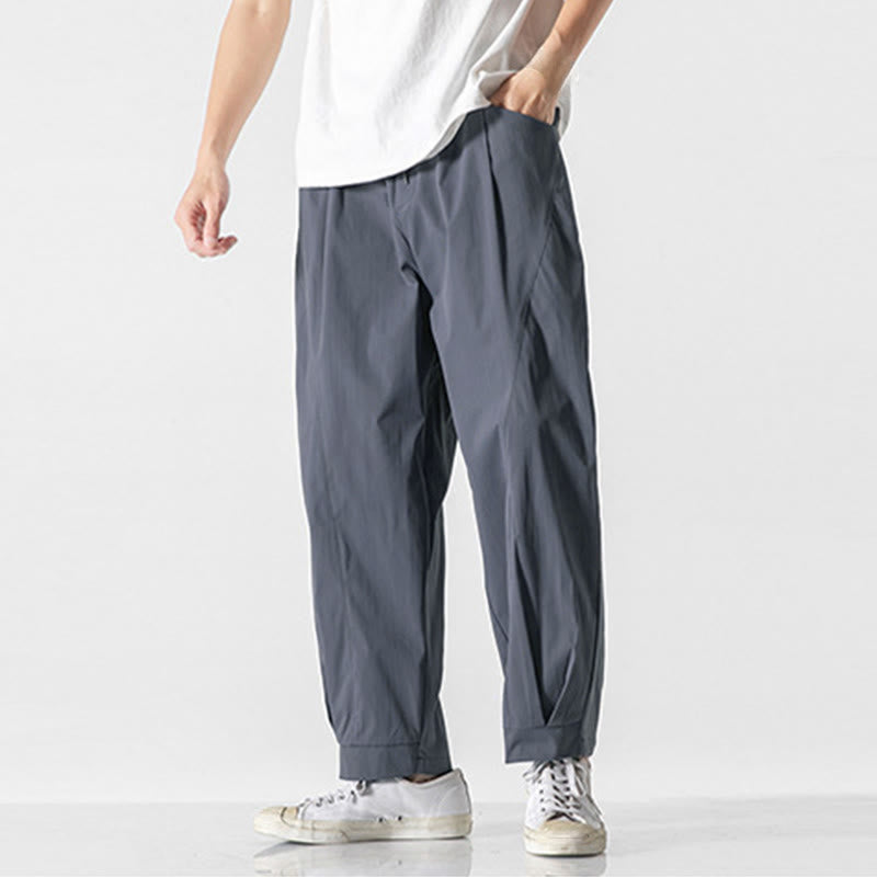 Buddha Stones Pantaloni cargo harem da uomo estivi con coulisse alla caviglia e tasche - image 14