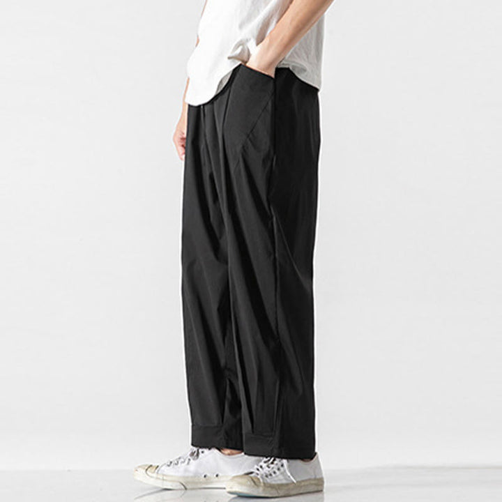 Buddha Stones Pantaloni cargo harem da uomo estivi con coulisse alla caviglia e tasche - image 18