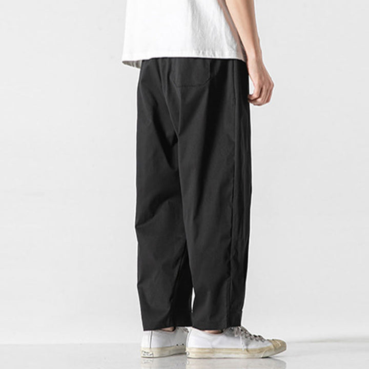 Buddha Stones Pantaloni cargo harem da uomo estivi con coulisse alla caviglia e tasche - image 19