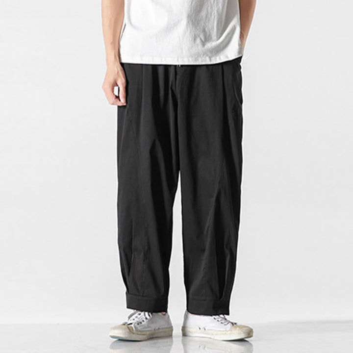 Buddha Stones Pantaloni cargo harem da uomo estivi con coulisse alla caviglia e tasche - image 23