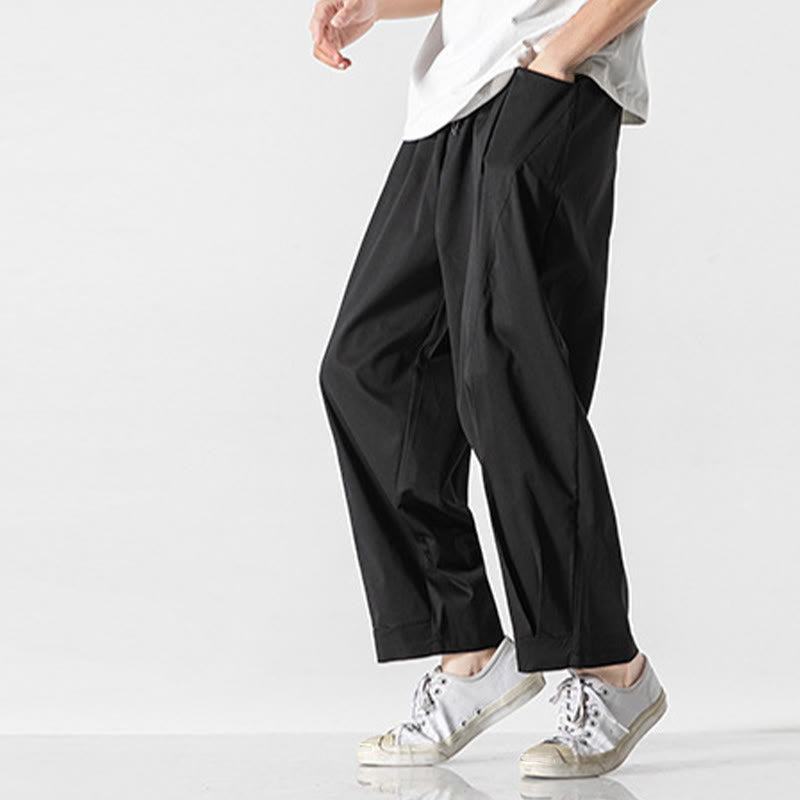 Buddha Stones Pantaloni cargo harem da uomo estivi con coulisse alla caviglia e tasche - image 21