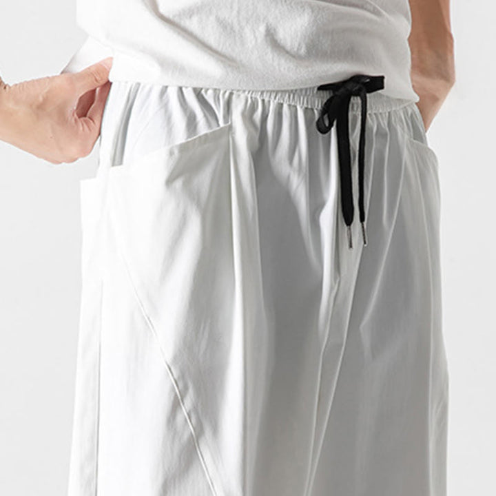 Buddha Stones Pantaloni cargo harem da uomo estivi con coulisse alla caviglia e tasche - image 33