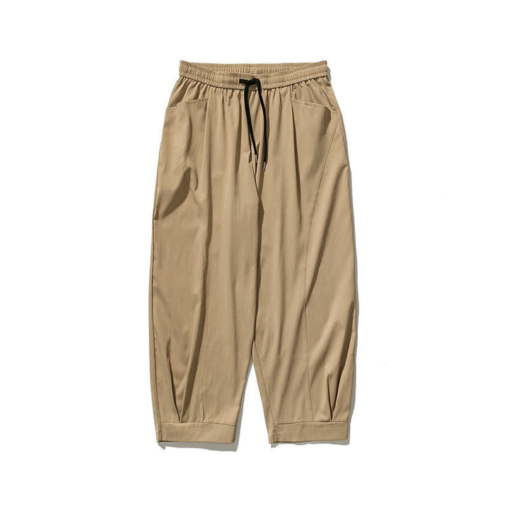 Buddha Stones Pantaloni cargo harem da uomo estivi con coulisse alla caviglia e tasche - image 7