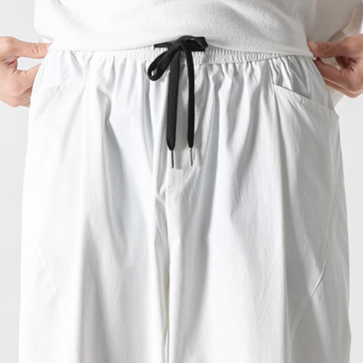 Buddha Stones Pantaloni cargo harem da uomo estivi con coulisse alla caviglia e tasche - image 34