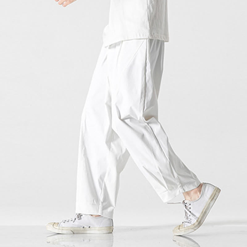 Buddha Stones Pantaloni cargo harem da uomo estivi con coulisse alla caviglia e tasche - image 25