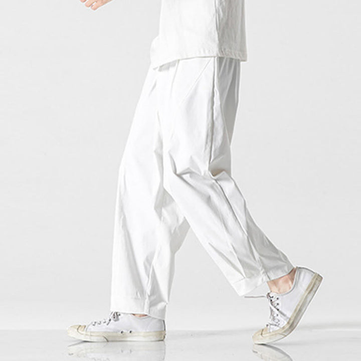 Buddha Stones Pantaloni cargo harem da uomo estivi con coulisse alla caviglia e tasche - image 25