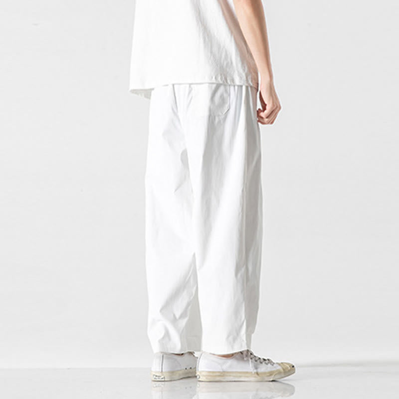 Buddha Stones Pantaloni cargo harem da uomo estivi con coulisse alla caviglia e tasche - image 28