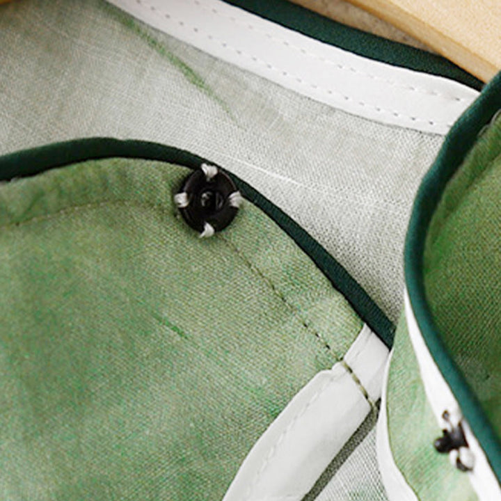 Buddha Stones Camicia da donna con maniche a tre quarti, motivo a rana con fiori rossi e orchidea bianca - image 4