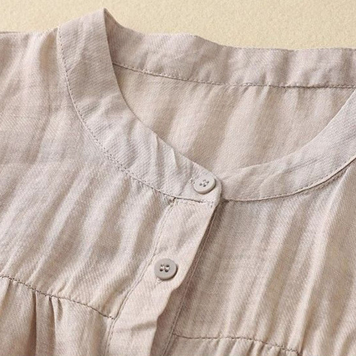 Buddha Stones Camicia da donna con maniche a tre quarti, scollo rotondo e bottoni semplici - image 16