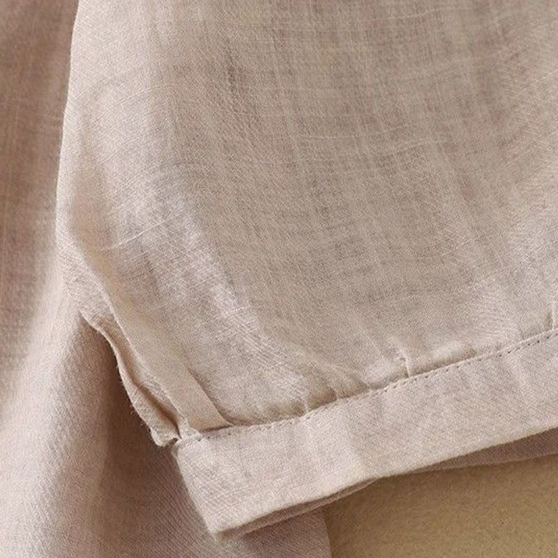 Buddha Stones Camicia da donna con maniche a tre quarti, scollo rotondo e bottoni semplici - image 17