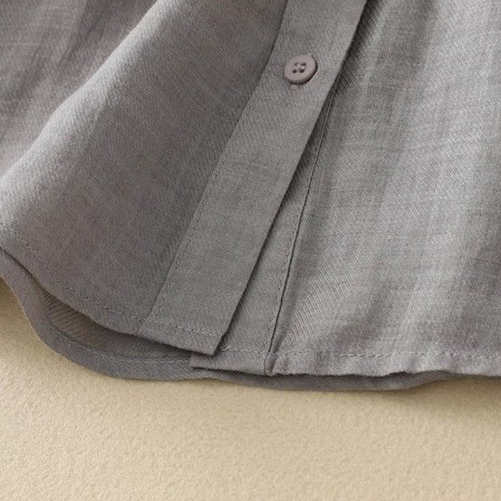 Buddha Stones Camicia da donna con maniche a tre quarti, scollo rotondo e bottoni semplici - image 3