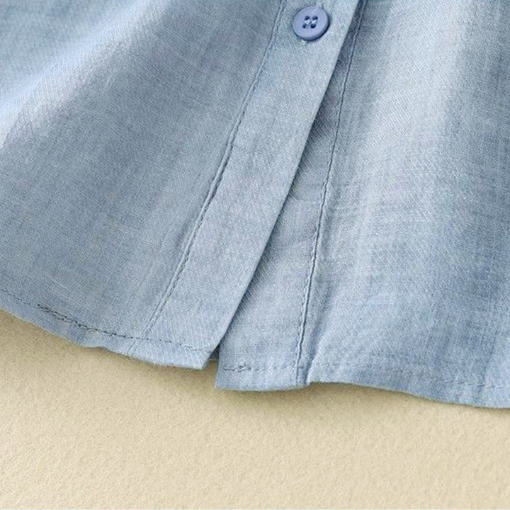 Buddha Stones Camicia da donna con maniche a tre quarti, scollo rotondo e bottoni semplici - image 8