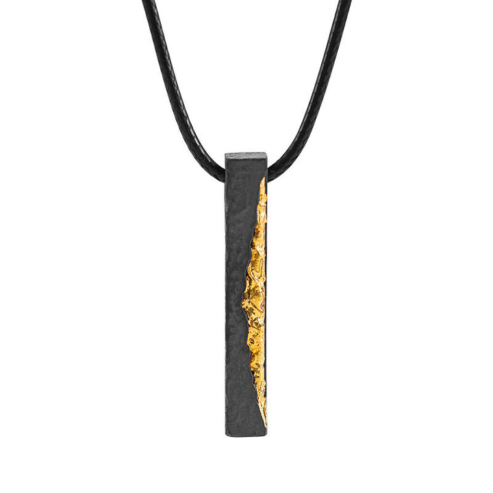 Buddha Stones Collana con ciondolo Om Mani Padme Hum della saggezza in argento sterling 999 e oro 999 - Om Mani Padme Hum e cordino cerato nero da 55 cm - image 12