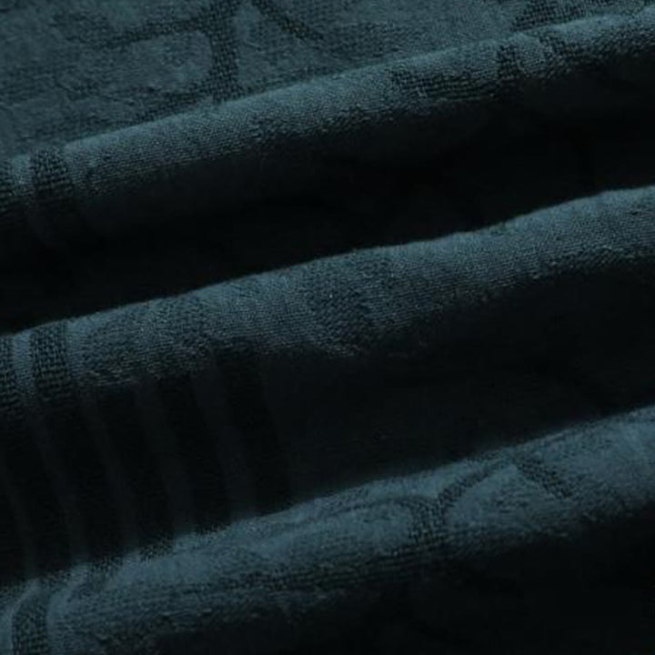 Buddha Stones Camicia da uomo in cotone a mezza manica con bottoni a rana e motivo floreale estivo - image 2