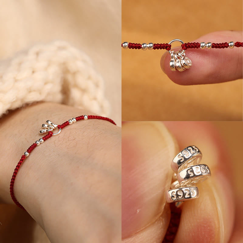 Buddha Stones Cavigliera ultra sottile con design a forma di monete in argento sterling 925, realizzata a mano e resistente - image 11