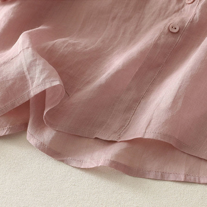 Buddha Stones Camicia da donna in poliestere con maniche corte e scollo rotondo con motivo floreale estivo - image 9