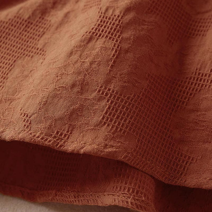 Buddha Stones T-shirt casual da donna in cotone con motivo floreale e risvolto - image 19