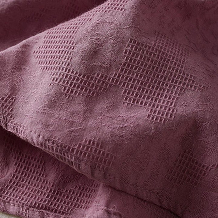 Buddha Stones T-shirt casual da donna in cotone con motivo floreale e risvolto - image 6