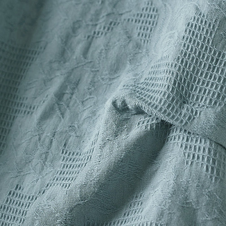 Buddha Stones T-shirt casual da donna in cotone con motivo floreale e risvolto - image 11