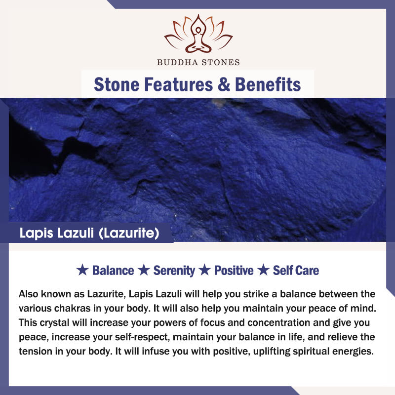 Braccialetto Buddha Stones con perline ultrasottili in lazurite e lapislazzuli - image 5