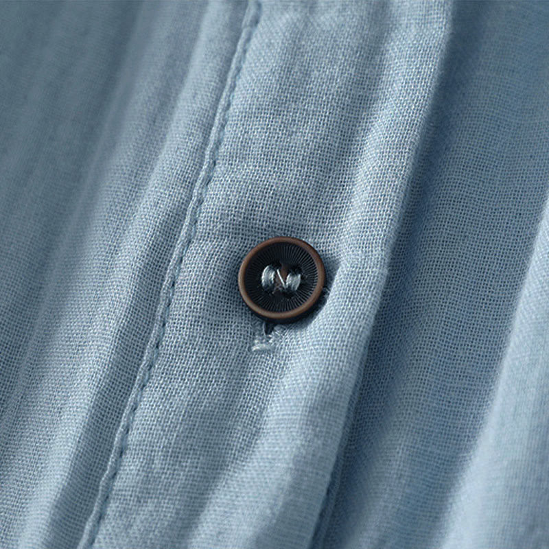 Buddha Stones Camicia da donna in poliestere a maniche lunghe con scollo rotondo tinta unita - image 4