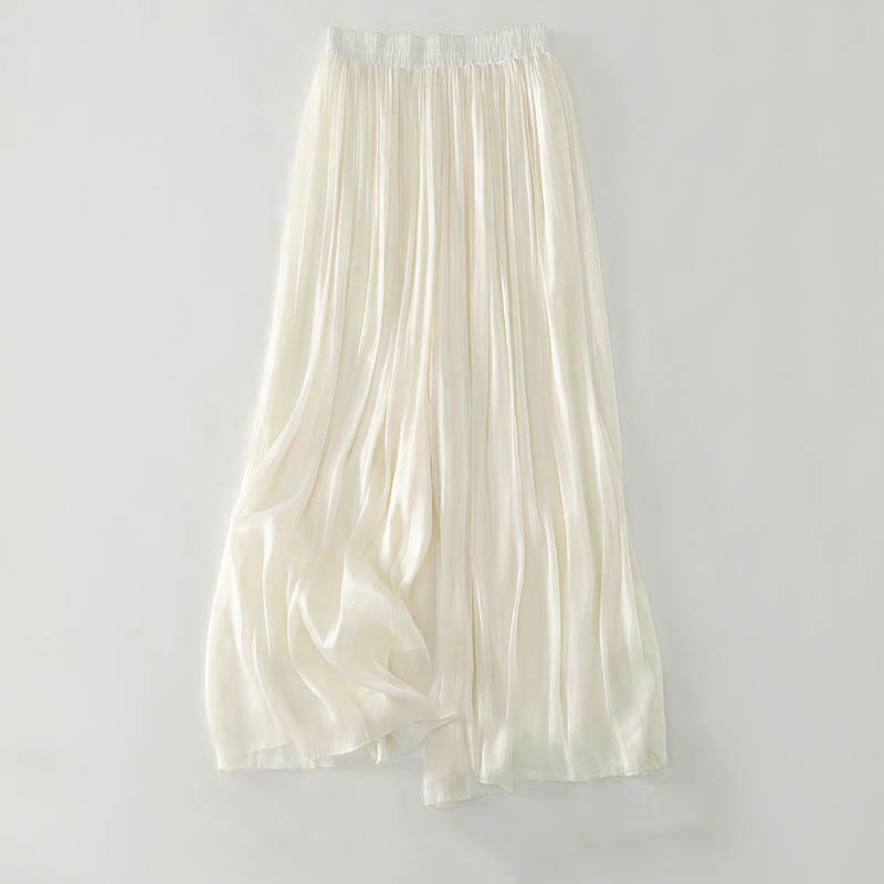 Buddha Stones Pantaloni estivi da donna in poliestere tinta unita - Beige - US8-10, UK/AU12-14, EU40-42 (2XL) - image 4