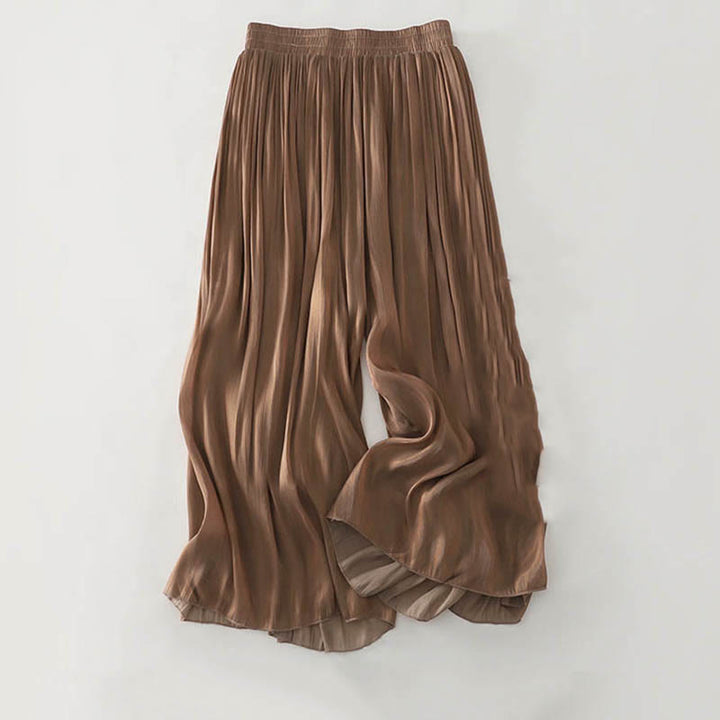 Buddha Stones Pantaloni estivi da donna in poliestere tinta unita - Marrone sella - US8-10, UK/AU12-14, EU40-42 (2XL) - image 20