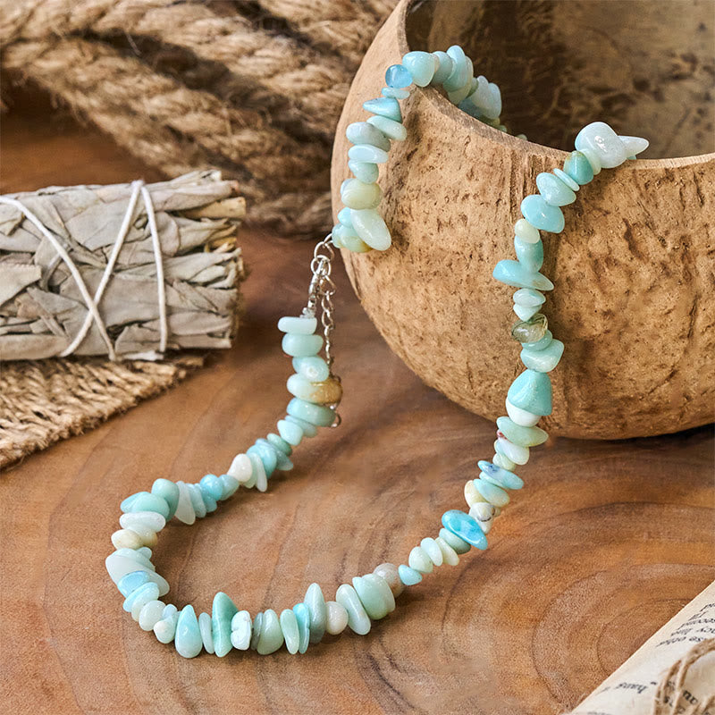 Buddha Stones Collana portafortuna in pietra di cristallo naturale - image 3