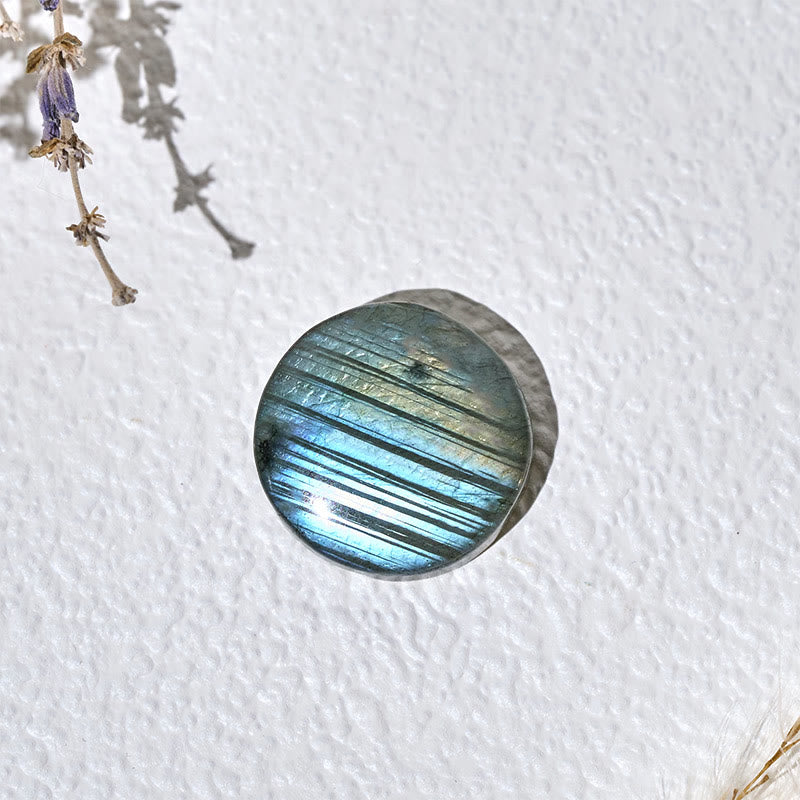 Buddha Stones Decorazione con statuetta curativa rotonda naturale in labradorite - image 7
