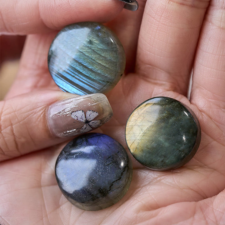 Buddha Stones Decorazione con statuetta curativa rotonda naturale in labradorite - image 9