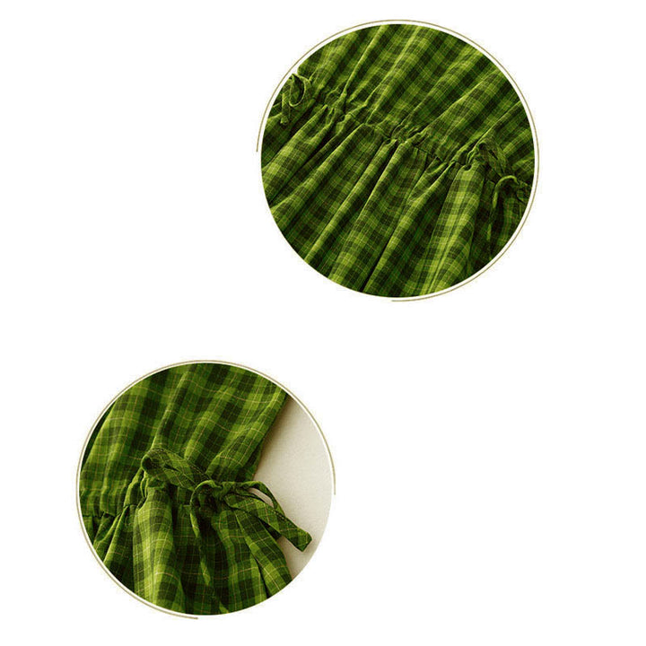 Buddha Stones Abito estivo midi senza maniche a quadri con tasche - image 13