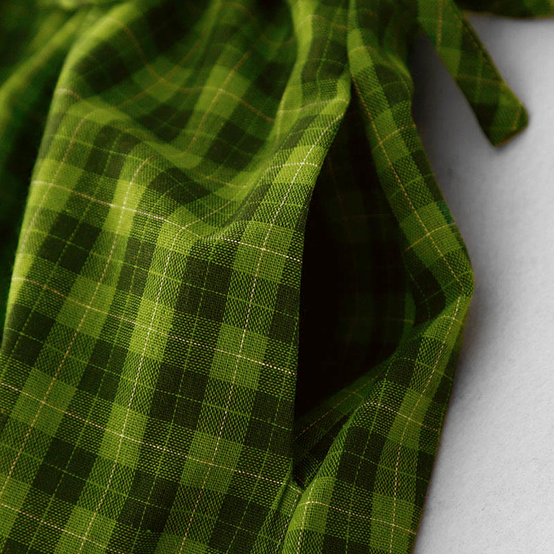 Buddha Stones Abito estivo midi senza maniche a quadri con tasche - image 9