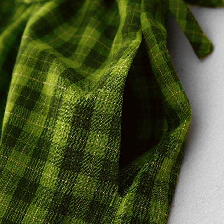 Buddha Stones Abito estivo midi senza maniche a quadri con tasche - image 9