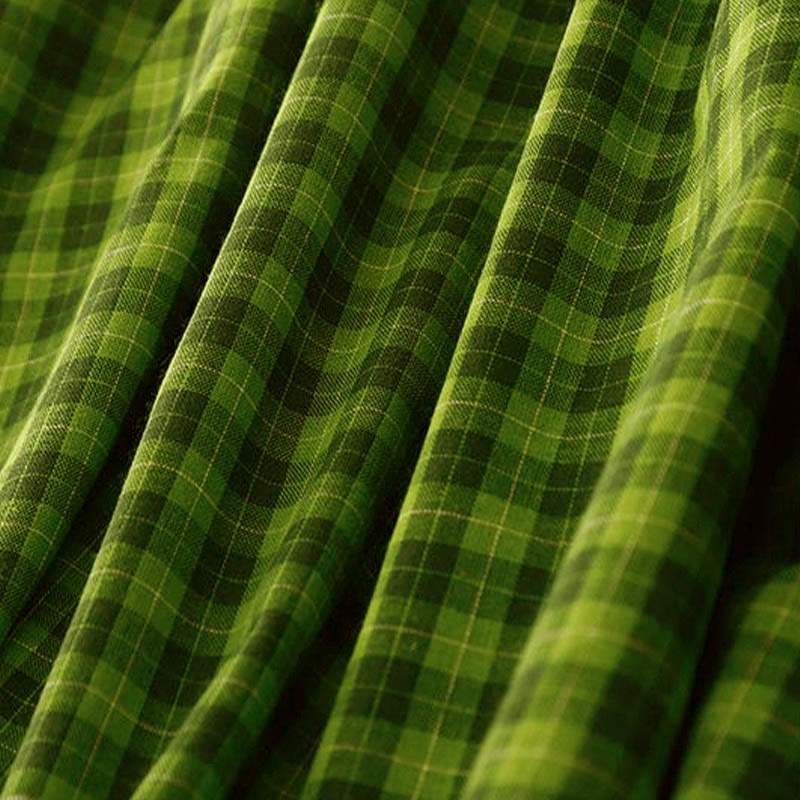 Buddha Stones Abito estivo midi senza maniche a quadri con tasche - image 11