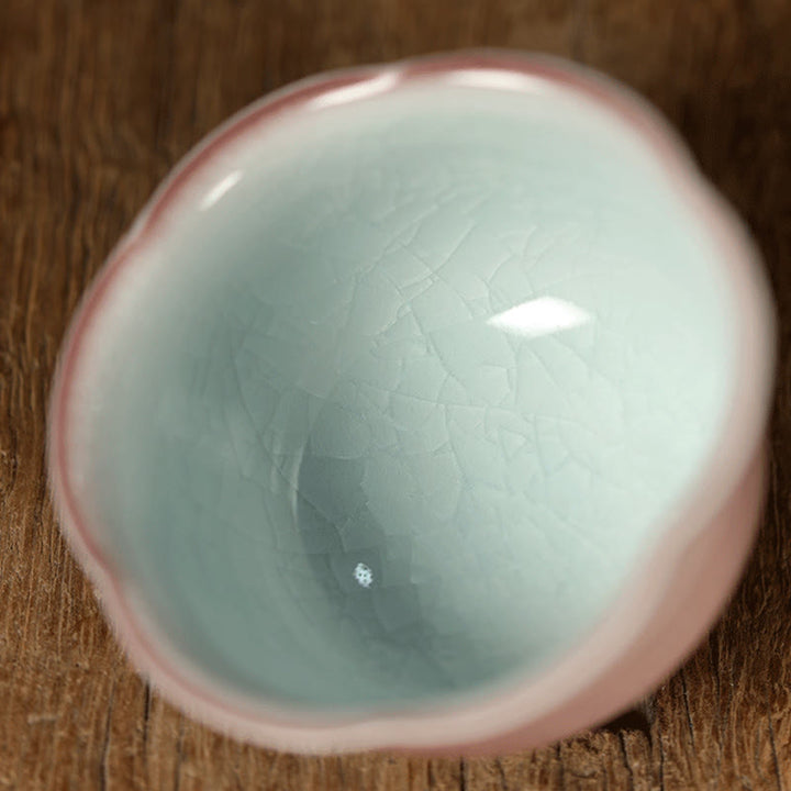 Buddha Stones Tazza da tè in ceramica dipinta a mano con fiore di orchidea e begonia, tazza da tè Kung Fu da 75 ml - image 9