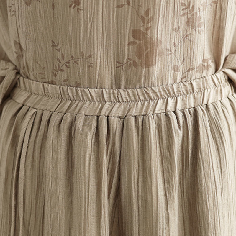 Buddha Stones Pantaloni Capri a gamba larga da donna con elastico in vita e tinta unita - image 33