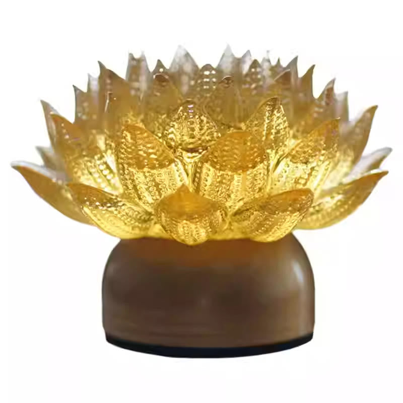 Buddha Stones Decorazione per la casa Lotus Liuli in vetro, rame e ottone, un nuovo inizio - image 23