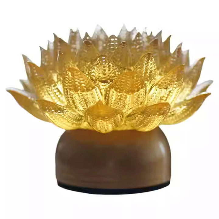 Buddha Stones Decorazione per la casa Lotus Liuli in vetro, rame e ottone, un nuovo inizio - image 23